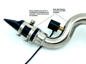 PiezoBarrel 'Wood' Pickup/Microphone and Cable with Fittings for Bass Clarinet - Picture 1 of 19