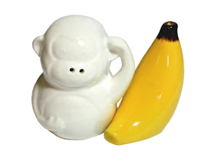 Monkey and Banana Salt and Pepper Shakers Set TAG - Picture 1 of 10