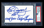 Rick Dempsey Signed Index Card Psa Dna Autograp La Dodgers 1988 Wsc Gem Mint 10