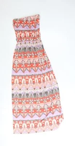 Miss Selfridge Womens Red Polyester Blend Maxi Size 8 - Picture 1 of 12