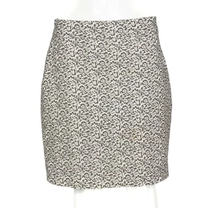 J. CREW PENCIL SKIRT size 6 Deep Olive Ivory Nature Squiggle Pattern - 806 - Picture 1 of 5