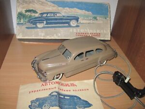 ZIM GAZ 12 TIN TOY BIG CAR USSR limousine REMOTE CONTROLED Russia 1961 BOX