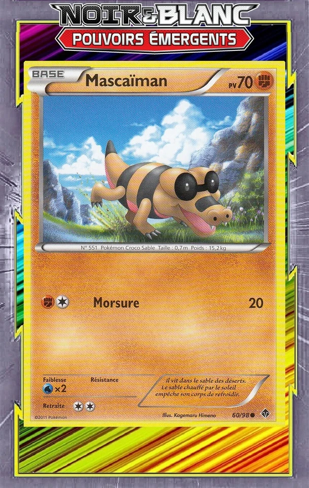 Mascaïman - NB02:Pouvoirs Emergents - 60/98 - Carte Pokemon Française - Photo 1/1