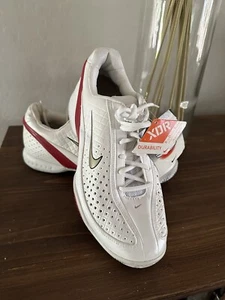 NWOB Nike Zoom Air XDR Heat Block Tennis Shoes Pearl White W/Red/Silver 9.5M - Picture 1 of 13
