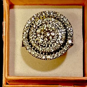 Anillo circular multi pedrería blanca talla 10 #751 - Imagen 1 de 3