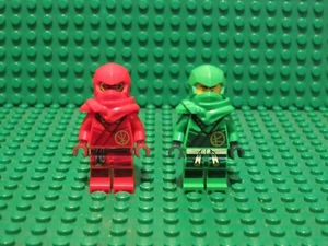Lot of 2 LEGO Ninjago Minifigures Kai LLoyd from 71799 71795 red green ninja KLD - Picture 1 of 3