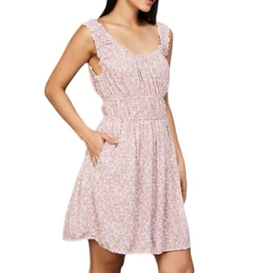 New AMERICAN EAGLE Women’s Linen Blend Cottage Floral Sleeveless Dress Sz XS - Picture 1 of 11
