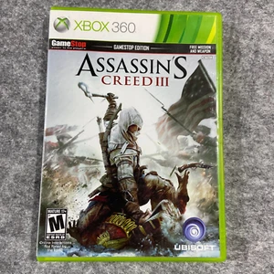 Assassins Creed 3 GameStop Edition Xbox 360 Game Tested & Complete Both Disks - Foto 1 di 4