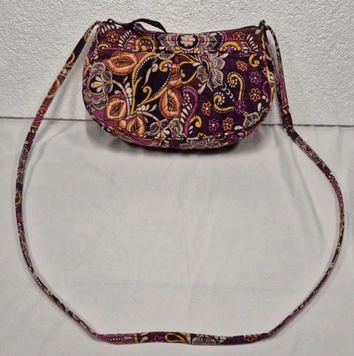 Cartera Bandolera Vera Bradley Frannie Safari Puesta de Sol Pequeña Media Luna 9"×5"×2.75" Foto 1 de 4