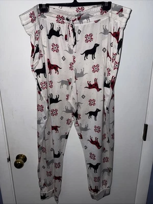 Secret Treasures NWT Women 3X Hacci Knit Dogs Print Sleep Lounge Jogger Pant - Image 1 of 4