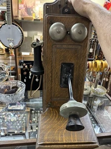 KELLOGG Chicago Oak Kurbel Wandtelefon; 4 Bar Magneto Generator - Bild 1 von 18