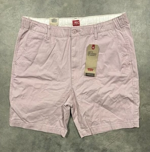 Levis XX Chino EZ Shorts Herren Gr. L Rosa Taper Stretch Taille Kordelzug Neu mit Etikett - Bild 1 von 7