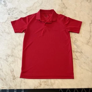 Nautica Boys Uniform Short Sleeve Performance Polo Shirt - Red ~ Size L (14/16) - Picture 1 of 6