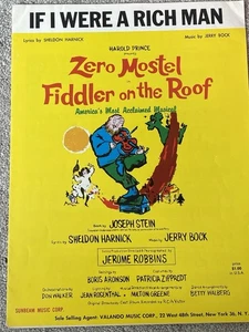 1964 IF I WERE A RICH MAN Sheet Music FIDDLER ON THE ROOF by Bock, Harnick - Picture 1 of 9