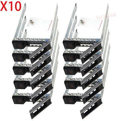 10-pcs X7K8W 3.5" 14th Gen SAS/SATA HDD Tray Caddy For R440 R540 R640 R740 R940 - Image 1 of 4