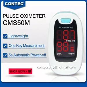 Oxímetro de pulso de dedo LED CONTEC CMS50M medidor de oxígeno en sangre SpO2 PR - Imagen 1 de 6