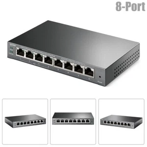 8-Port 10/100/1000Mbps Gigabit Network Ethernet Desktop Smart Switch PC Laptop - Picture 1 of 4