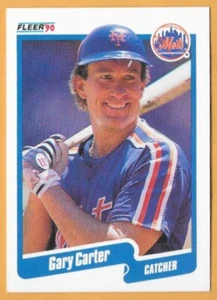 Gary Carter New York Mets #199 - Fleer casi nuevo-como nuevo 1990 - Imagen 1 de 2