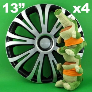 Radkappen 13" Avera ★ 4 Stück ★ SILBER+SCHWARZ für PEUGEOT 106 205 RENAULT CLIO - Bild 1 von 1