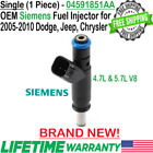 Genuine Brand New x1 Siemens Fuel Injector For 2008, 2009 Chrysler Aspen 4.7L V8