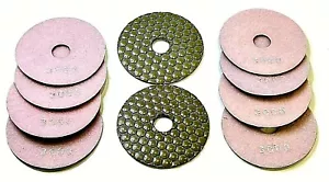 Diamond Polishing Pad 4" Dry 10 Piece 3000 grit Granite Stone Concrete Marble - Picture 1 of 3