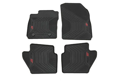 Alfombrillas negras de vinilo de goma originales Ford Fiesta ST 2014-19 OEM NUEVAS para todo tipo de clima Foto 1 de 3