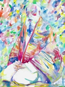 MAHENDRANATH GUPTA retrato acuarela - PÓSTER - ¡varios tamaños! impresión pintura - Imagen 1 de 8