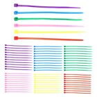 600 Pieces (100 Per Color) Small Colored Zipper Ties 4Inch Multicolor Zipper Ti