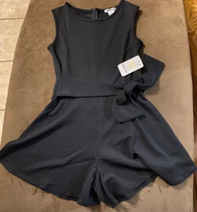 NWT! Girls Kids Sally Miller Black Romper Small Casual School Everyday Classic - Picture 1 of 6