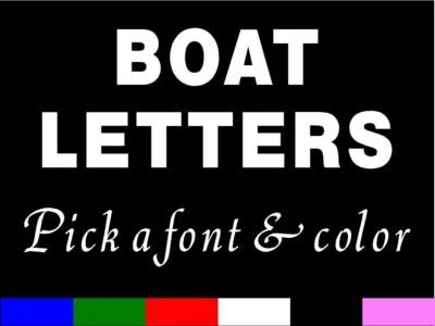 Calcomanía adhesiva de vinilo LETRAS DE BARCO PERSONALIZADAS - UNA LETRA Foto 1 de 3