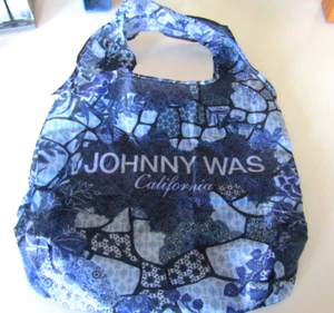 New Johnny Was California Blue Floral Foldable, Reuseable /Recycle Shopping Tote - Picture 1 of 5