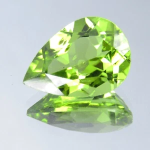 2.60Cts Perfect 100% Natural Peridot Pear Shape  11x7.7mm  Loose Gem - Picture 1 of 4
