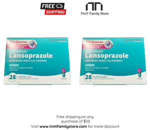 Walgreens Lansoprazole 15mg Acid Reducer 28 Capsules (2Packs)