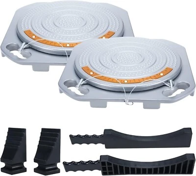 2Pcs Wheel Alignment Turntable Turn Plates with Transition Bridge Thrust Block Foto 1 de 4