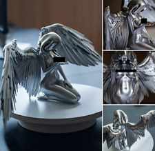 Resin Art Figurine Fallen Angel Wings Lady Cloak Fantasy Home Decor Adult Gift