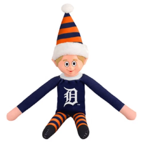 Detroit Tigers Plush Christmas Elf - MLB Doll On The Shelf Stuffed Toy Cover