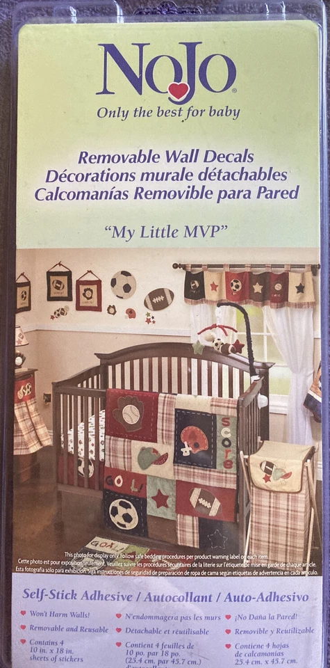 “My Little MVP” NOJO Removable Wall Decals-Football, Baseball, Soccer - Image 1 of 4