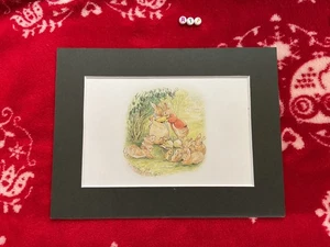 RARE Print. Beatrix Potter.Watercolour Art Print , Mounted , Peter Rabbit Etc - Picture 1 of 3