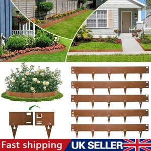Corten Steel Lawn Edging Set 5m x 20cm Flexible Garden Grass Path Edge Border - Picture 1 of 13