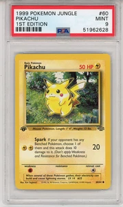 1999 PokemonJungle Pikachu - 1st Edition- PSA 9 - Mint 60/64 Genuine - Picture 1 of 2