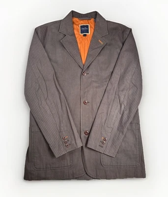 Blazer INDIGO PALMS Raphoe Grande Rayas 3 Botones Tommy Bahama Marrón Elástico Foto 1 de 4