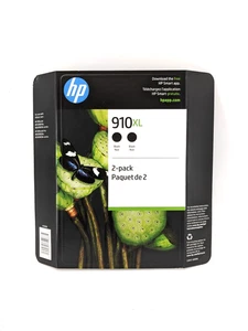 ORYGINALNE WKŁADY ATRAMENTOWE HP 910XL 2-PAK CZARNE (3JB42BN) Exp 12/2026 - NOWE ZAPIECZĘTOWANE - Zdjęcie 1 z 2