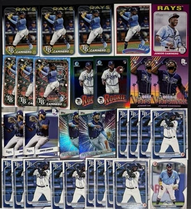 (30) Rookie Junior Caminero 2024 Topps Bowman RC Lot Rays Parallels, Inserts - Picture 1 of 1