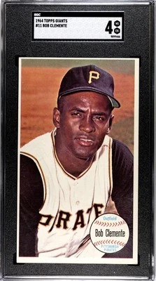 Карта 1964 Topps Giants No11 РОБЕРТО БОБ КЛЕМЕНТЕ! ПИРАТЫ HOF! SGC 4 ОЧЕНЬ ХОРОШЕЕ СОСТОЯНИЕ-EX! - Изображение 1 из 2