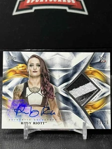 2019 TOPPS WWE UNDISPUTED RUBY RIOTT AUTO RELIC BLUE /25 MEM - Picture 1 of 10