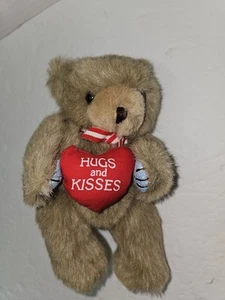 Oso de peluche Gibson Hugs And Kisses 1987 vintage 7" - Imagen 1 de 2