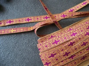 ALTE GALON KIRCHE ORNAMENT SOUTANE KUR -500 cm - B 53 - Bild 1 von 1