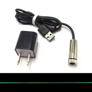 Focusable 515nm 520nm 10mW Grass Green Line Laser Diode Module W/5V USB Adapter - Picture 1 of 5
