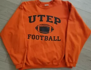 vtg UTEP Miners Football XL Sweatshirt Crewneck Heavyweight Fleece USA Made - Picture 1 of 2