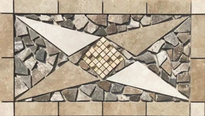 26 1/16" x 14 7/8" Fliese Medaillon Mosaik Akzent - Daltile Affinity Fliesenserie - Bild 1 von 3